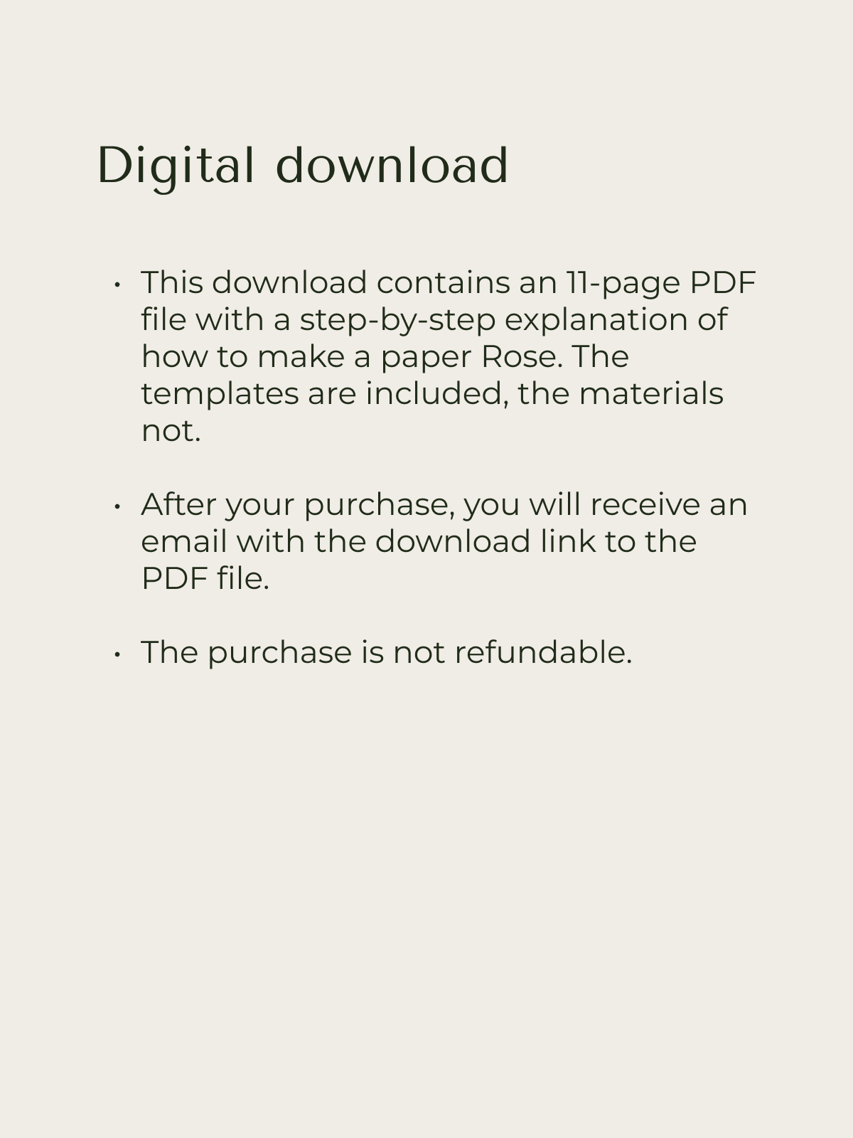 Explanation of purchasing the digital paper Rose tutorial.
